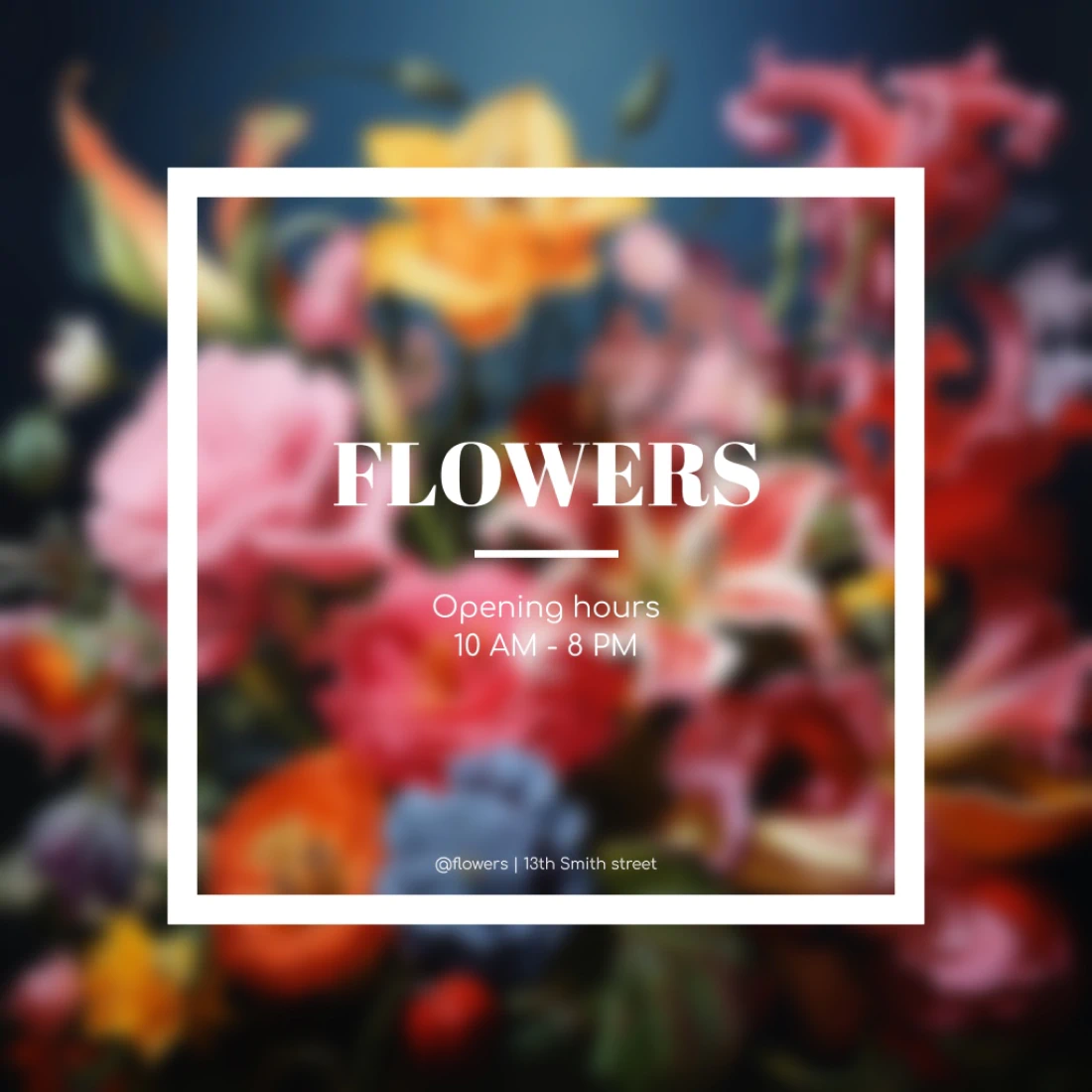Create a picture with text and blur tools