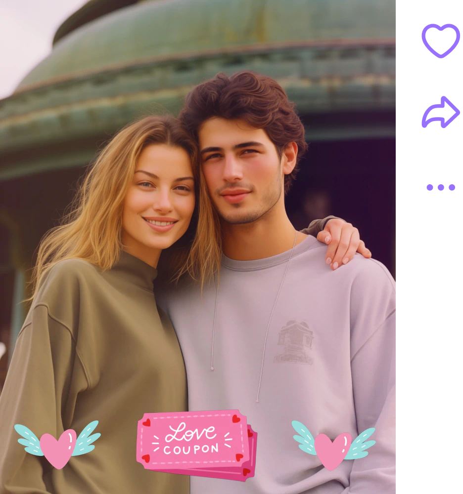 Create digital Valentine’s Day cards to share anywhere!