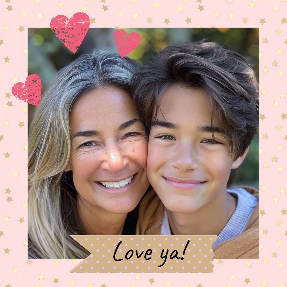 Create a unique Mother’s Day card with frames and borders