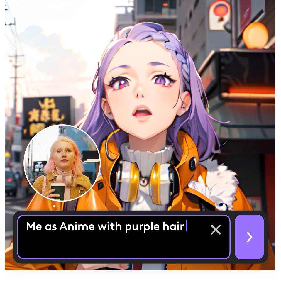 Convert image to anime with Photoleap