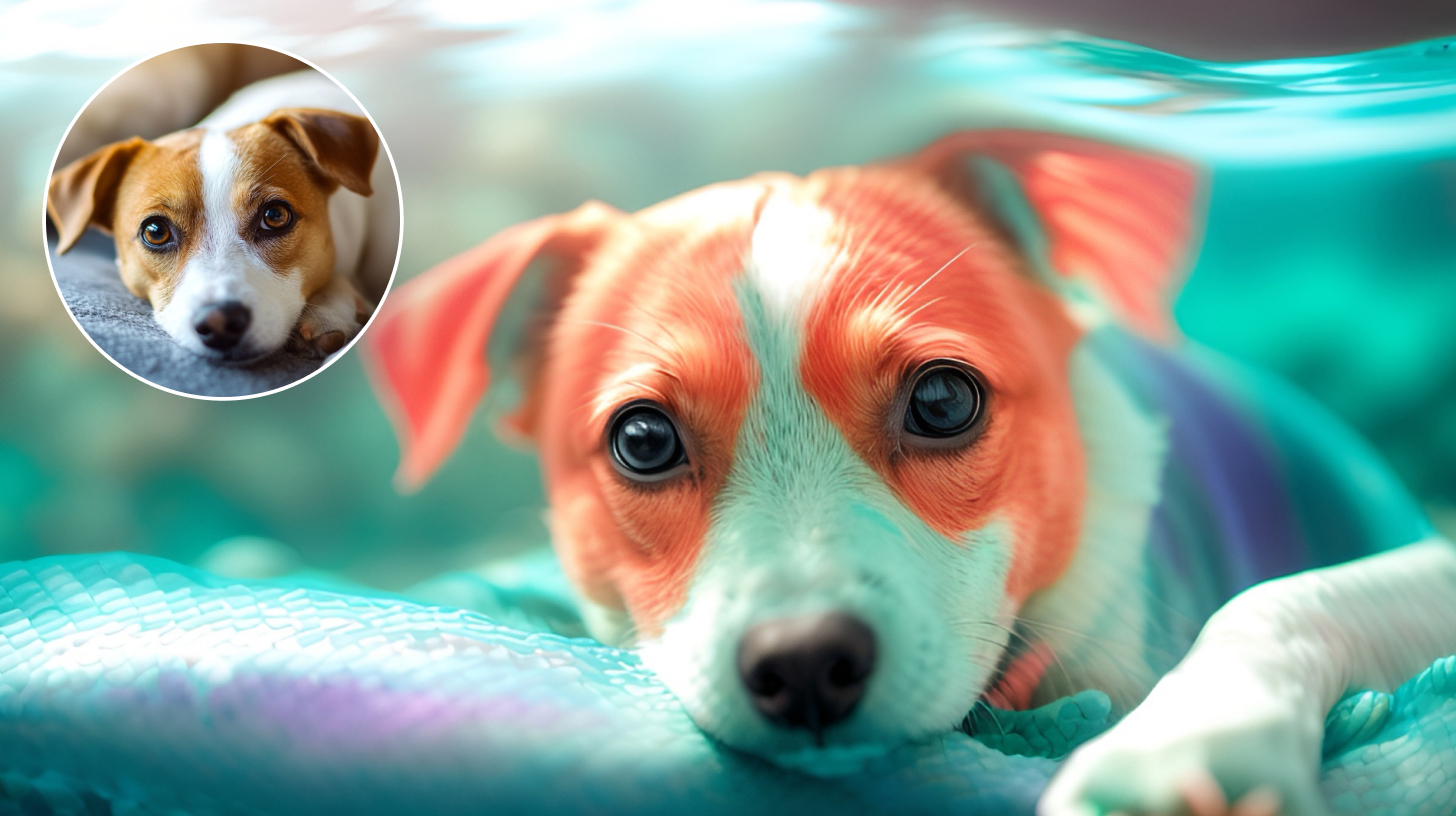 Dog photo turn into art with Photoleap