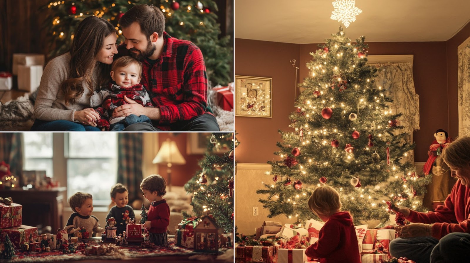 Christmas photo collage designed with Photoleap